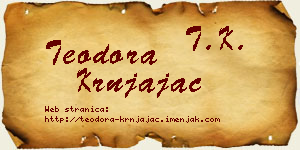 Teodora Krnjajac vizit kartica